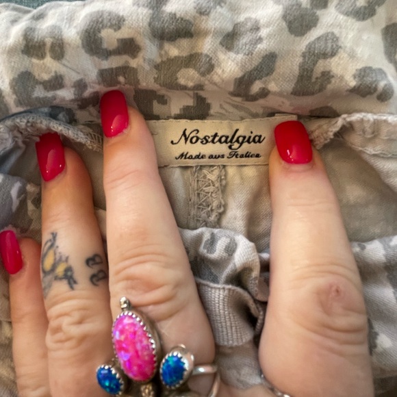 Nostalgia Gray Leopard Print Pants - Picture 8 of 9